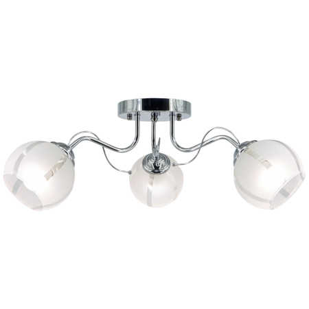 Plafon chromowany szklany 3-punktowy 58cm 8961/3 z serii RUBY - Lampy Elem